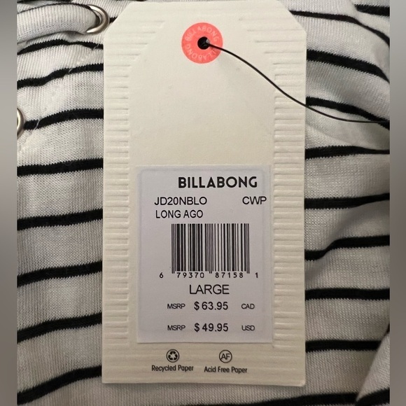 Billabong Long Ago Lace Up Modal T Shirt Dress L - Picture 7 of 7